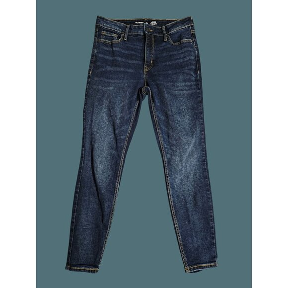 Old Navy Hi- Rise Rockstar Super Skinny Secret Smooth Pockets Jeans Women 8Short - Picture 1 of 7